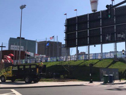Doing work at Hartford Yard Goats Stadium