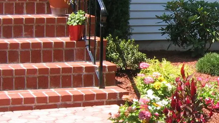 Brick stairs